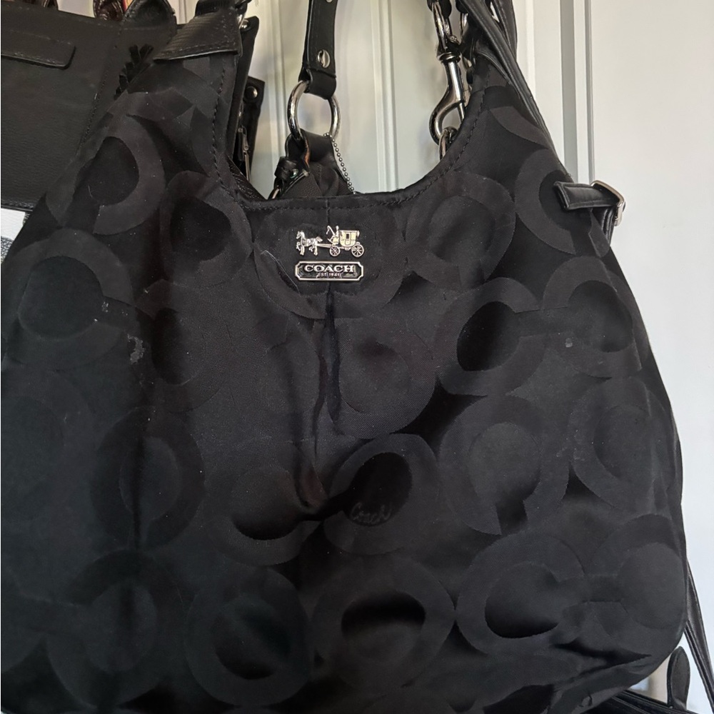 Coach Black Signature Shoulder Bag